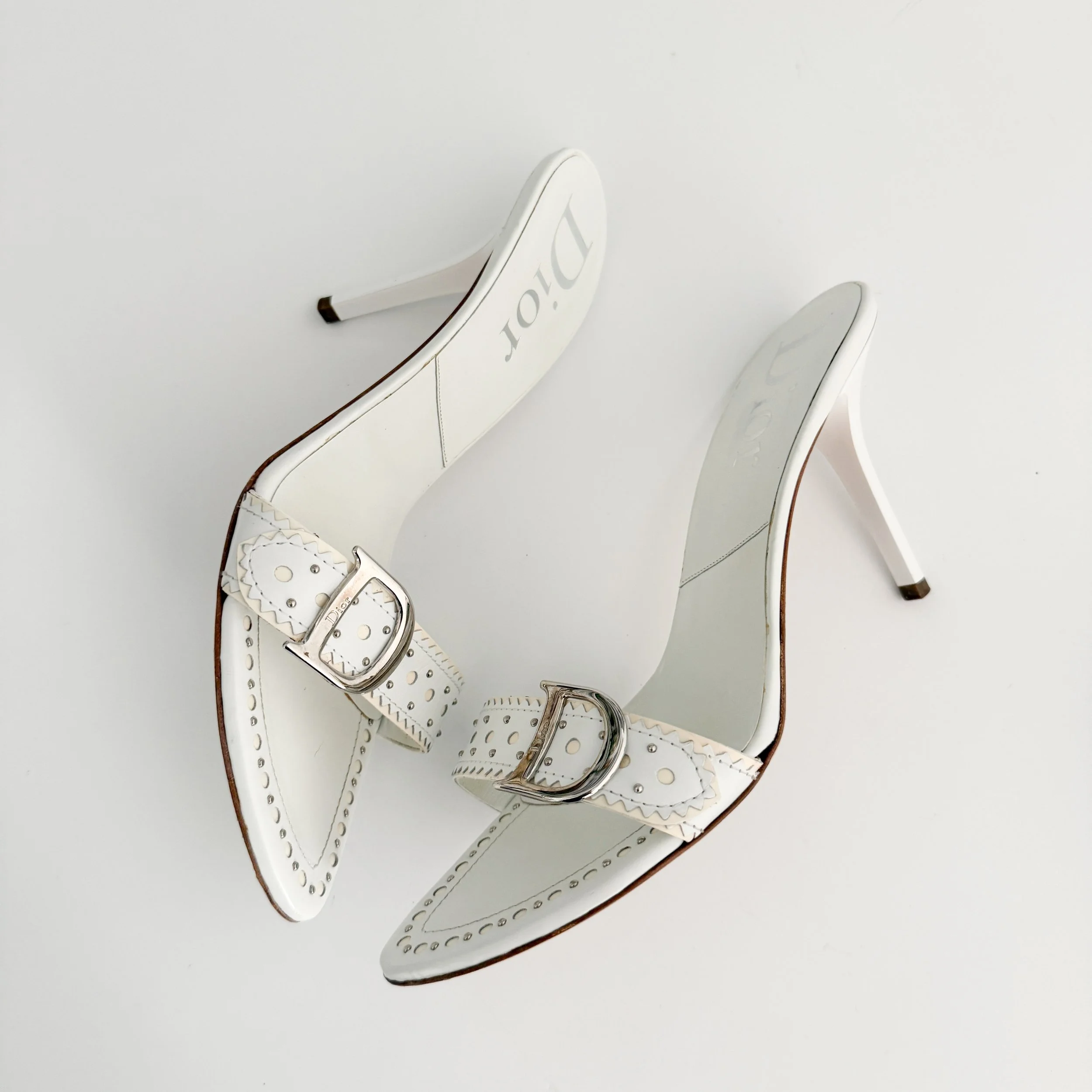 Christian Dior Vintage Wooden Woven Sandal Heels (US 7 / IT 37
